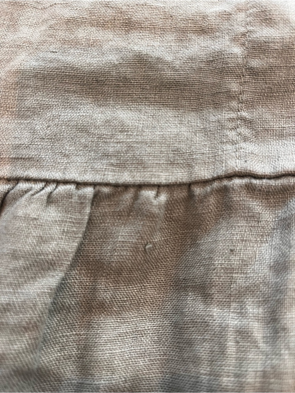 TERZO MILLENNIO 100% Linen Shift Dress SMALL Green Italian Sleeveless Loose Fit - Picture 7 of 12